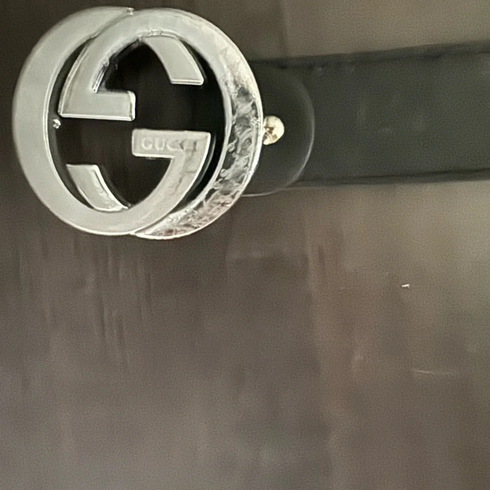 Gucci Black Double G Leather Belt - Picture 3 of 4